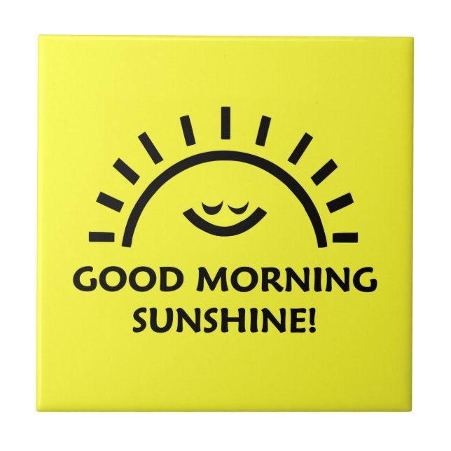 Gutenmorgen-Sonnenschein Fliese (Vorderseite)