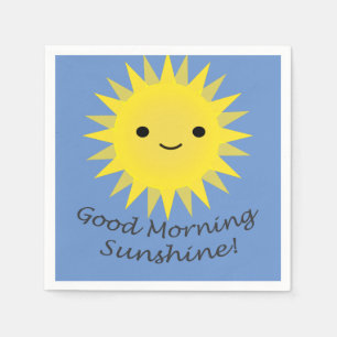 Gutenmorgen-Sonnenschein niedliches Kawaii Sun Serviette