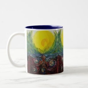 Gutenmorgen-Sonnenschein-Tasse Zweifarbige Tasse
