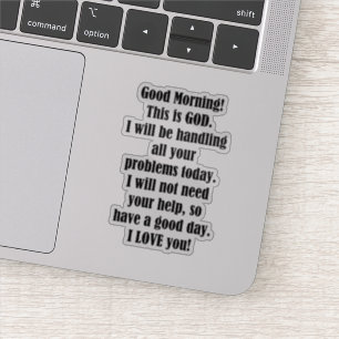Gutenmorgen vom GOTT Aufkleber