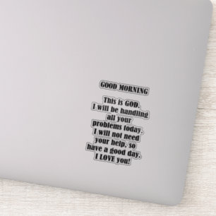 Gutenmorgen vom GOTT Aufkleber