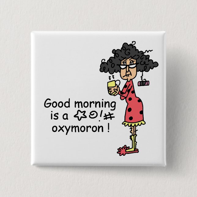GutenmorgenOxymoron Button (Vorderseite)