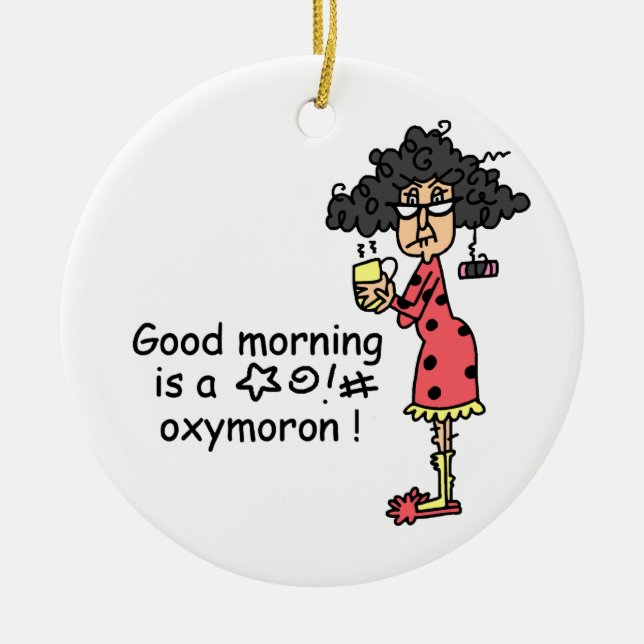 GutenmorgenOxymoron Keramikornament (Vorne)