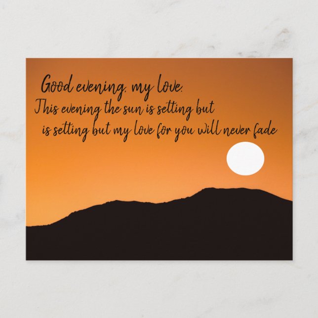 guter Abend Feiertagspostkarte (Vorderseite)