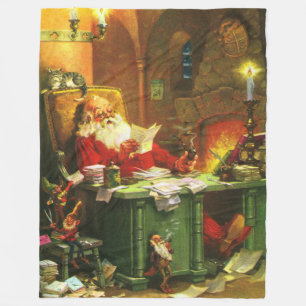 Guter alter Weihnachtsmann Fleecedecke