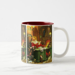 Guter alter Weihnachtsmann Zweifarbige Tasse