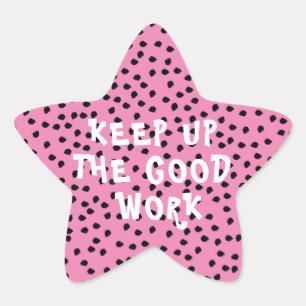 Guter Arbeitstrainer Ermutigung Pink-Star-Sticker Stern-Aufkleber
