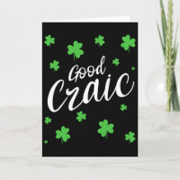 Guter Craic Spaß Irischer Slang Shamrocks St Patri