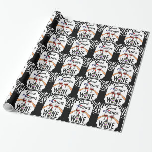 Guter Freund-Wein Geschenkpapier