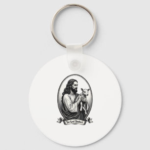 Guter Hirte Jesus Vintage Gravur Faith Shirt Schlüsselanhänger