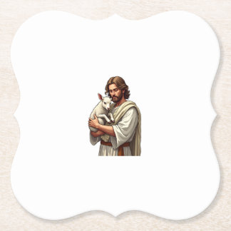 Guter Hirte Jesus Vintage Gravur T-Shirt Untersetzer