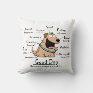 Guter Hund Wordy Art Pillow Kissen