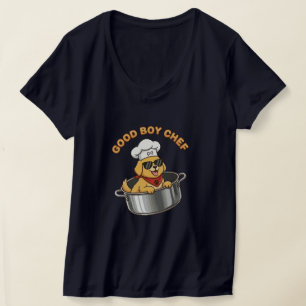 Guter Junge Chef Kochender Hund T-Shirt