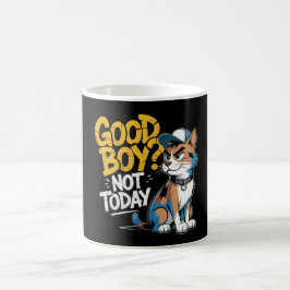 Guter Junge Nicht Heute Lustige Katzenillustration Kaffeetasse