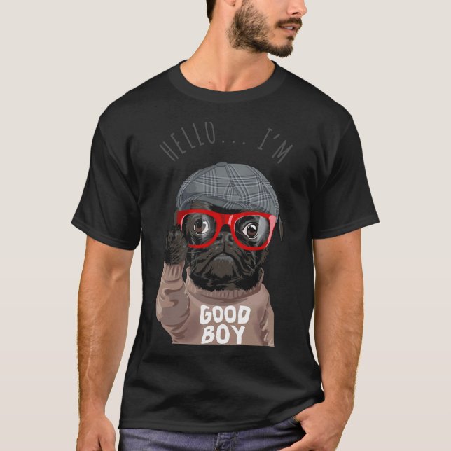 guter Junge Pug 609 T-Shirt (Vorderseite)