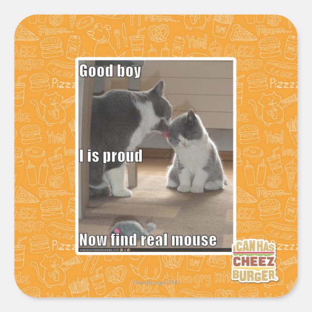 guter Junge Quadratischer Aufkleber (Vorderseite)