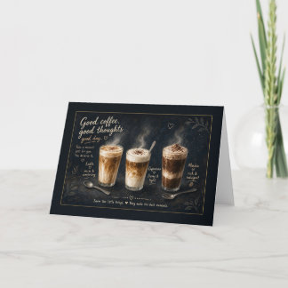 Guter Kaffee Gute Gedanken Latte Mocha Karte