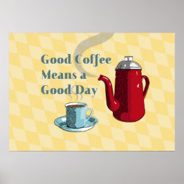 Guter Kaffee im Mittelalter Poster