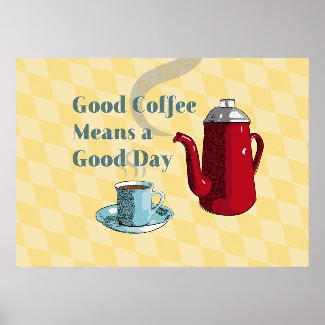 Guter Kaffee im Mittelalter Poster (Vorne)