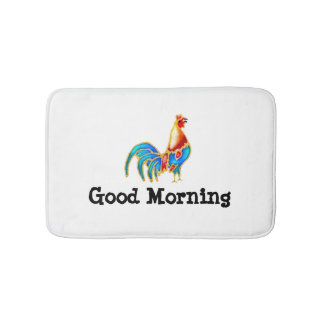 guter Morgen colorfull Hahns Badematte