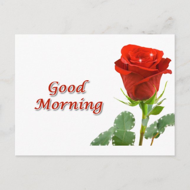 guter Morgen Postkarte (Vorderseite)