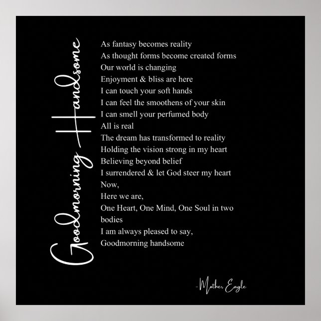 Guter Morgen schöne Liebe Poster Wand (Vorne)