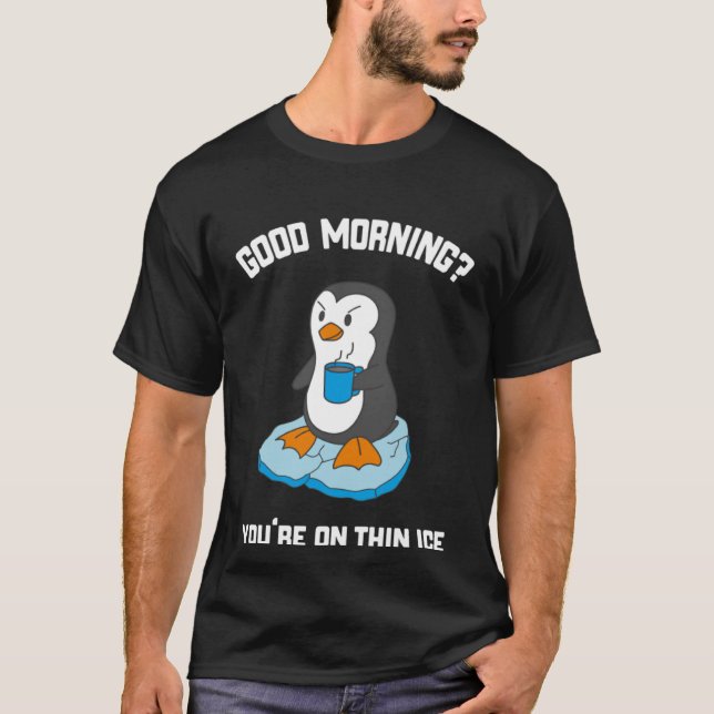 Guter Pinguin mit Kaffee Pullover Ho (Vorderseite)