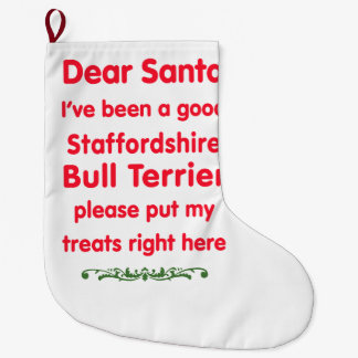 guter Staffordshire-Bullterrier Großer Weihnachtsstrumpf