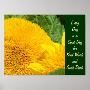 Guter Tag Freundliche Worte Gute Taten Kunstprint Poster
