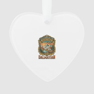 Guter Tag Wandern Dalmatiner Hund Berge Fluss Ornament