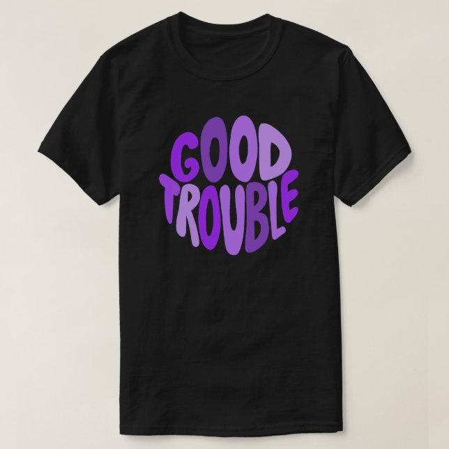 Guter Trouble Lila Letting T - Shirt (Design vorne)
