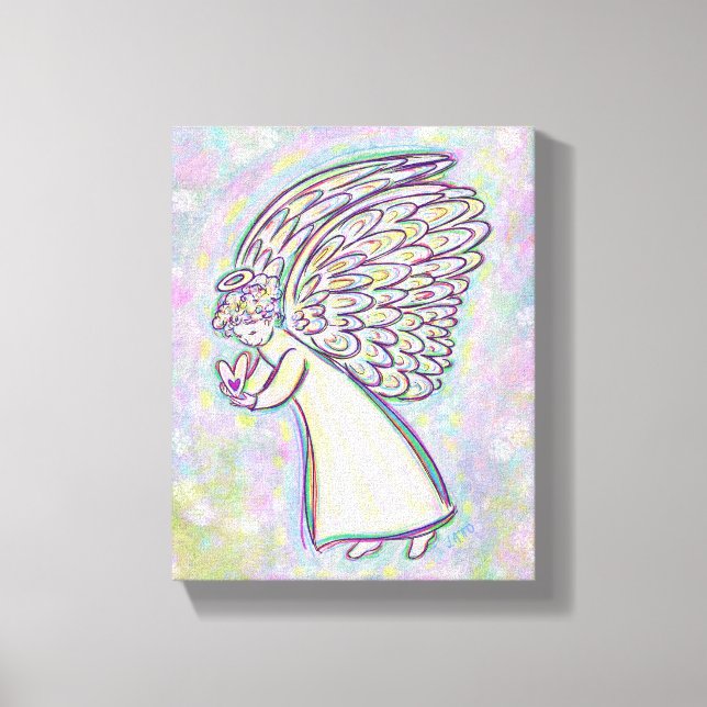 Guter Wächter Angel Gemälde Wrapped Canvas Art Leinwanddruck (Vorderseite)