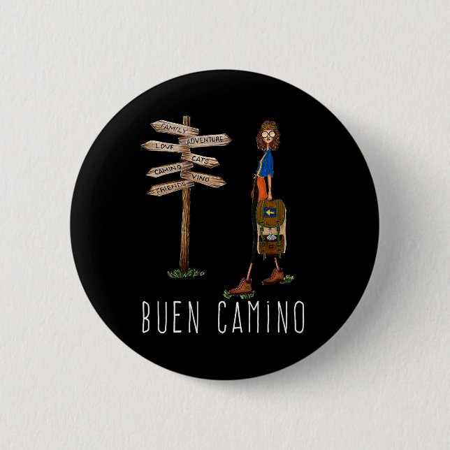 Guter Weg des Santiago-Pilgerwegs  Button (Vorderseite)