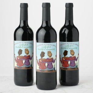 Guter Wein & gute Freunde Weinkeller Weinetikett