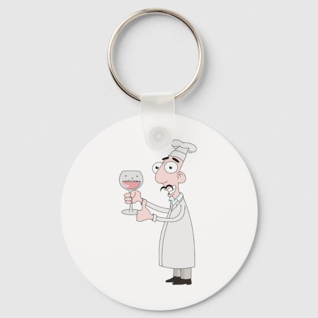 Guter Wein Schlüsselanhänger (Vorderseite)