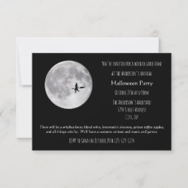 Guter Zeitmond - 3x5 Halloween-Party Einladung