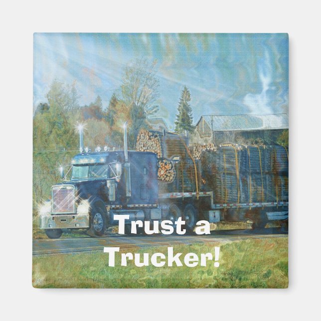 GÜTERKRAFTFAHRZEUGE BIG RIG TRUCKERS Geschenke Magnet (Vorne)