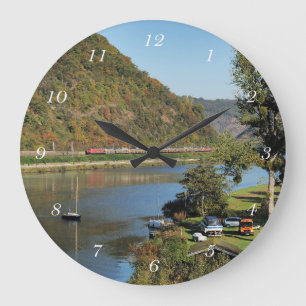 Güterzug bei Löf Große Wanduhr