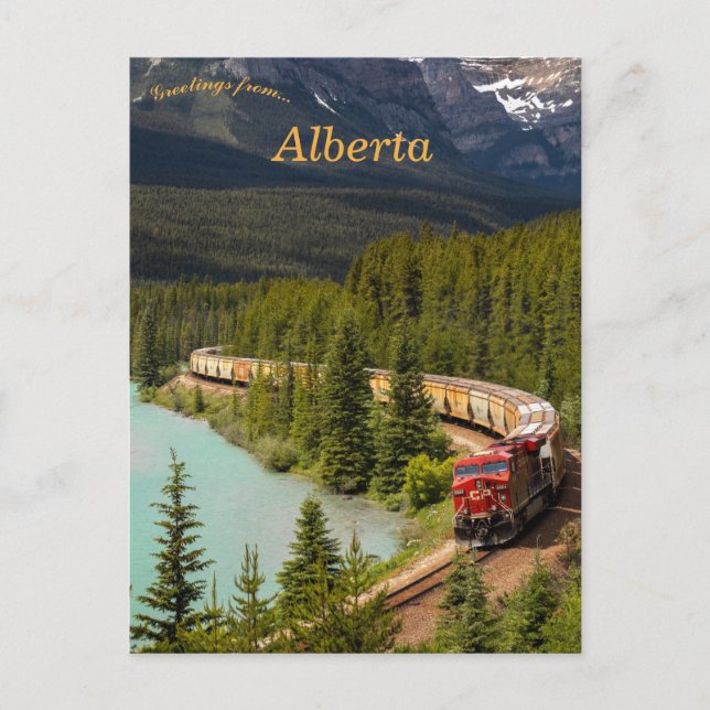 Güterzug durch Morants Kurve Alberta Postkarte (Vorderseite)