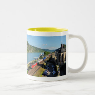 Güterzug in Oberwesel Zweifarbige Tasse