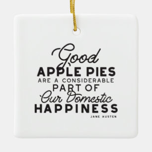 Gutes Apple Pies-Zitat Keramikornament