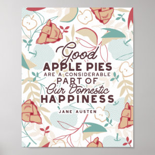 Gutes Apple Pies-Zitat Poster