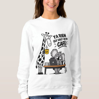 Gutes Café – Lustiger Giraffe & Koala Sweatshirt