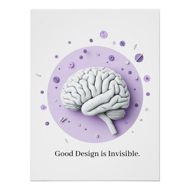Gutes Design ist unsichtbar Poster (Vorderseite)