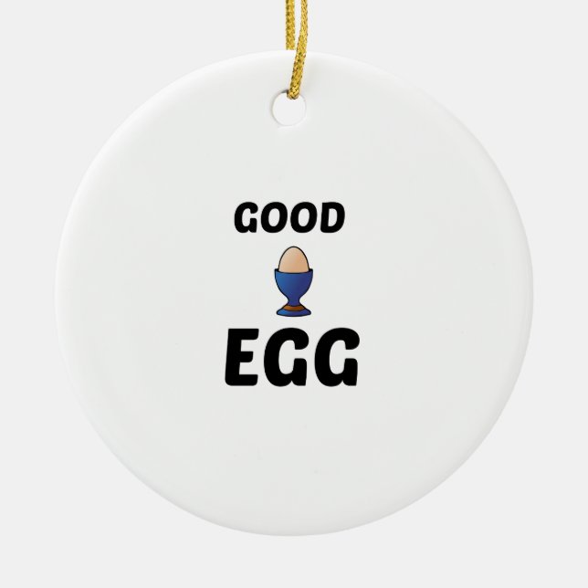 GUTES EGG KERAMIK ORNAMENT (Vorne)
