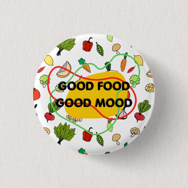 Gutes Essen, Good Moon Abzeichen, Knopf, lustiges  Button (Vorderseite)