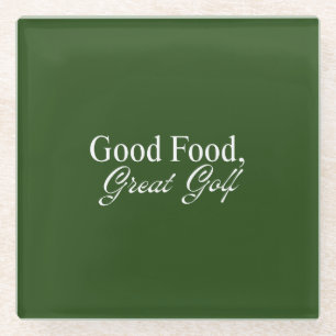 Gutes Essen, großartiger Golf Deep Green Clubhou Glasuntersetzer