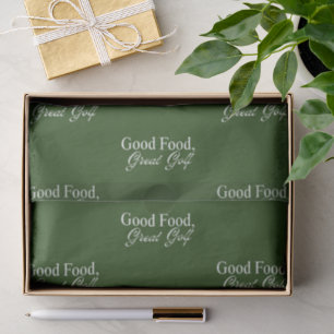 Gutes Essen, großartiger Golf Deep Green Clubhou Seidenpapier