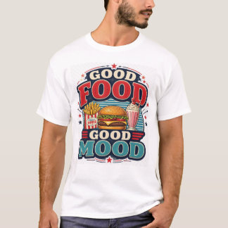 Gutes Essen Gute Laune Retro Diner T-Shirt