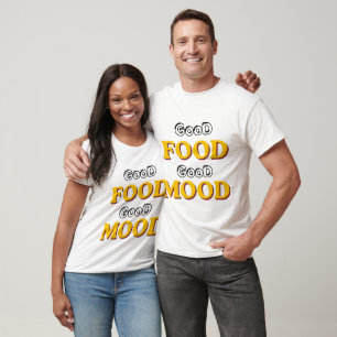 Gutes Essen Gute Laune Retro-Typografie Lebensmitt T-Shirt